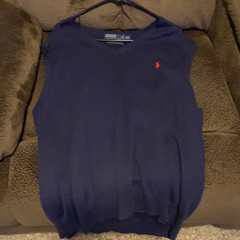 Polo Cotton V-neck Sweater Vest